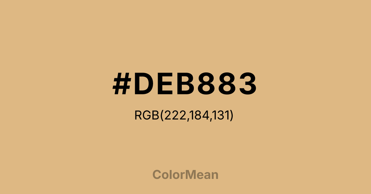 #DEB883 color swatch
