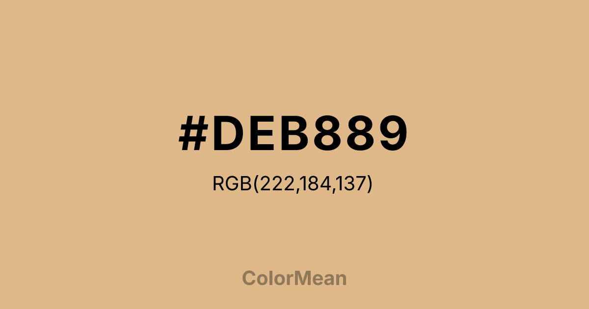 #DEB889 color swatch