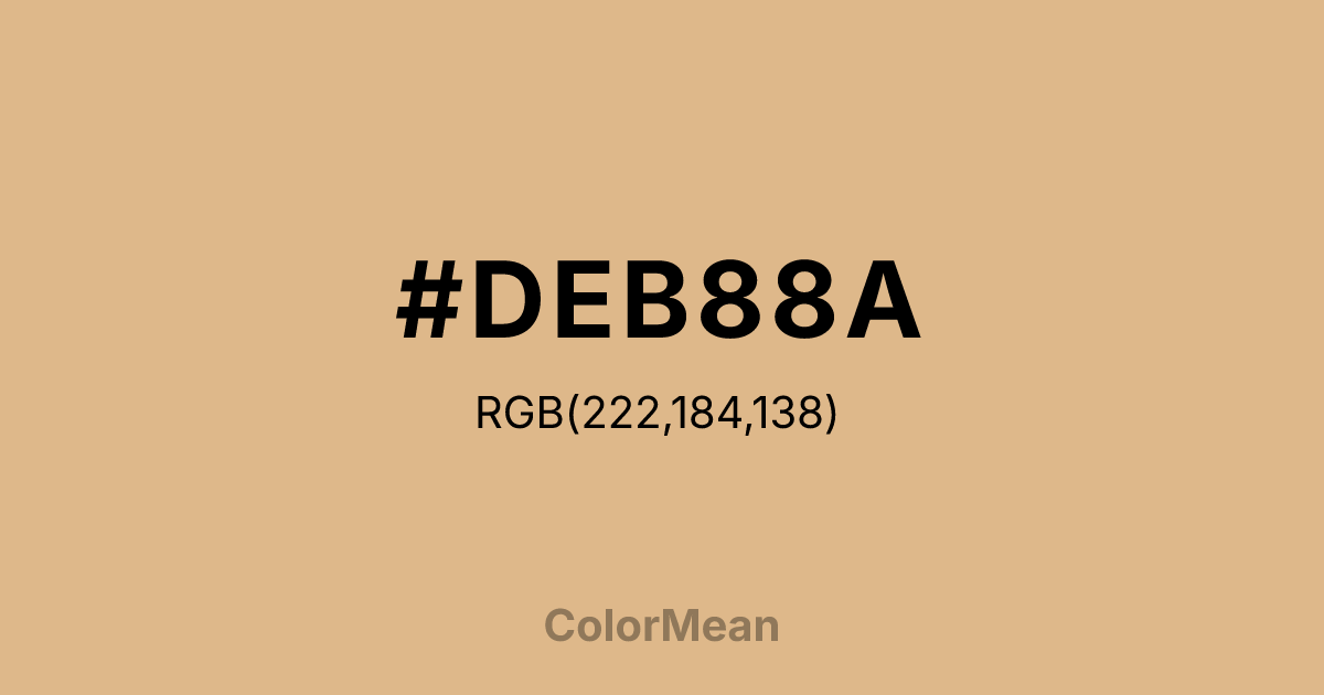 #DEB88A color swatch