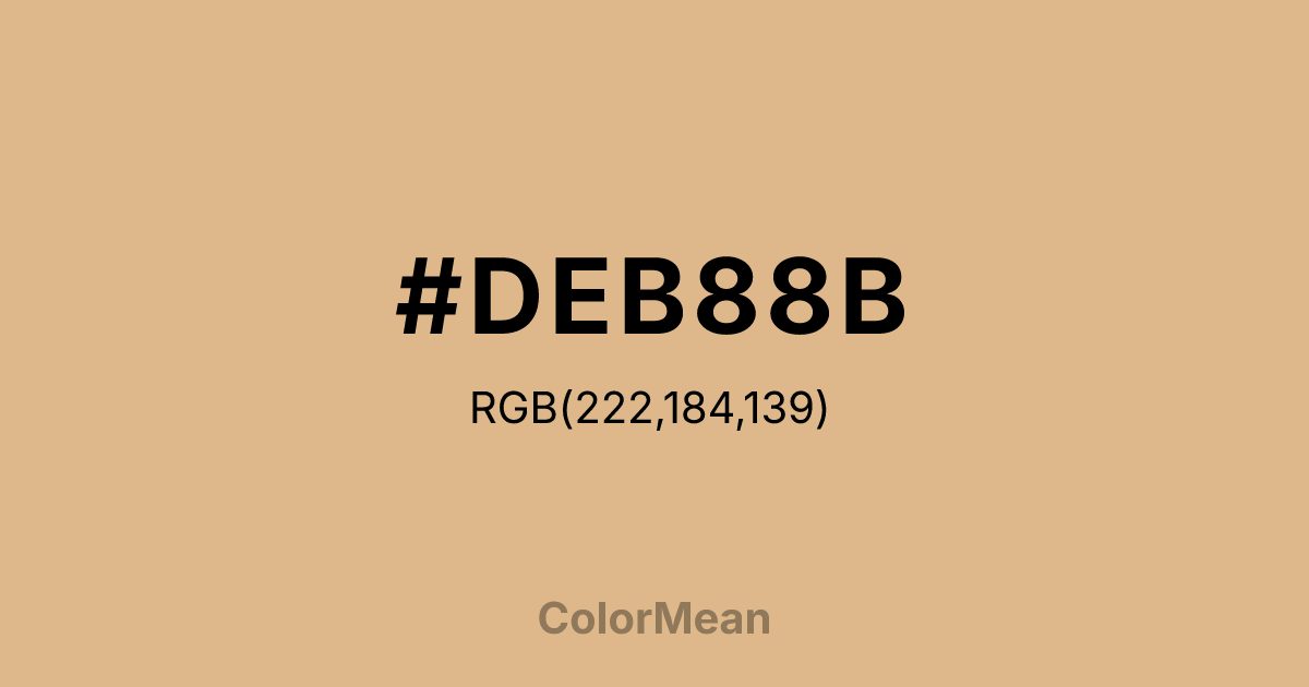 #DEB88B color swatch