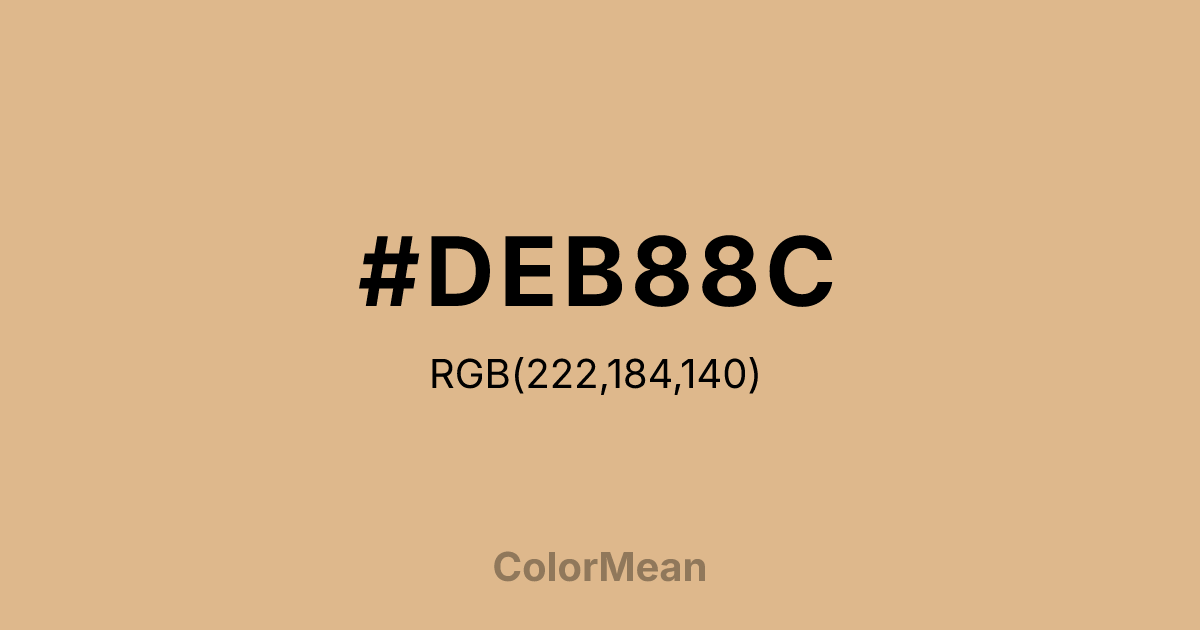 #DEB88C color swatch