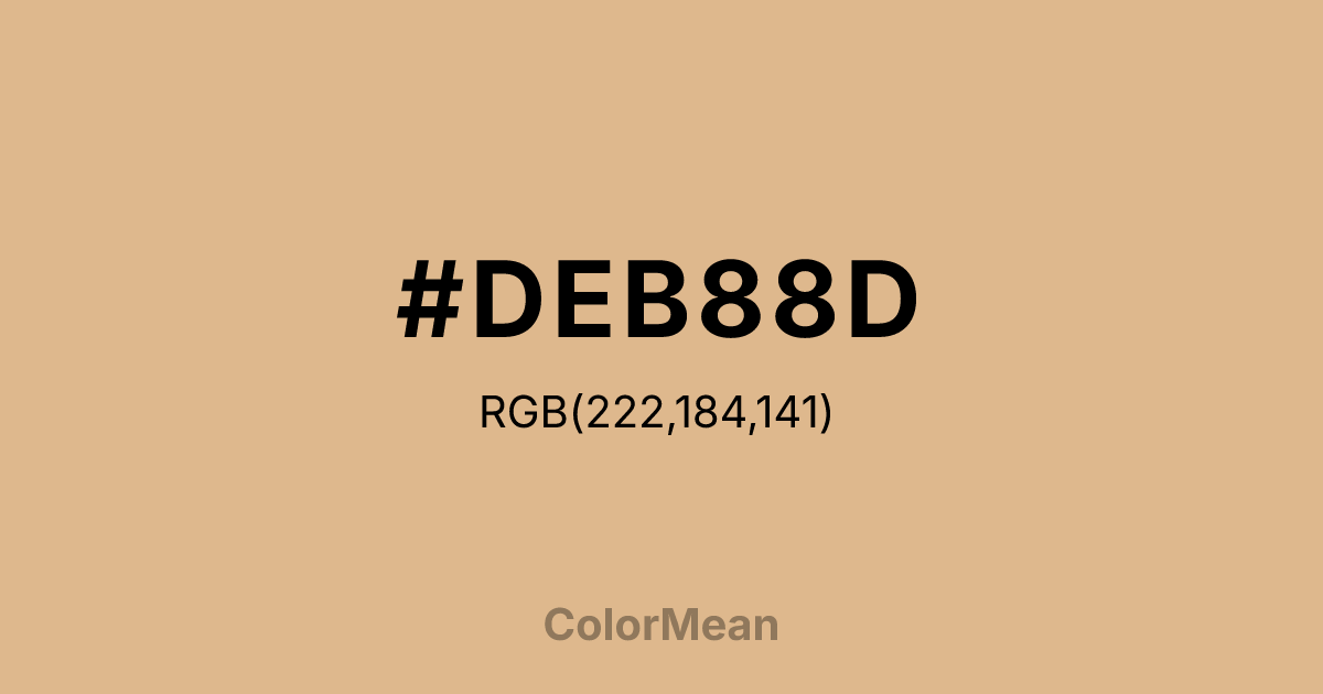#DEB88D color swatch