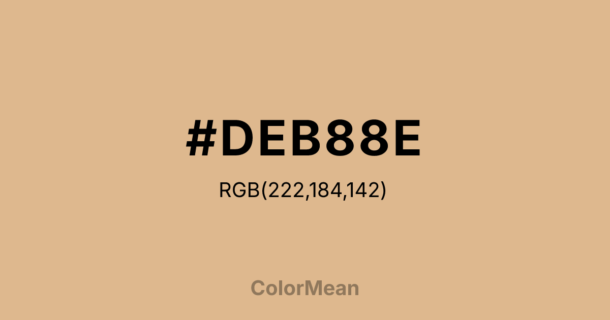 #DEB88E color swatch