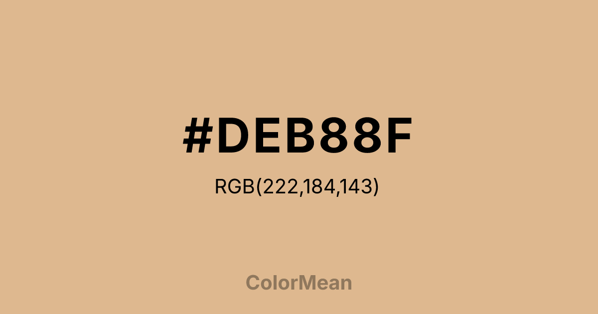 #DEB88F color swatch