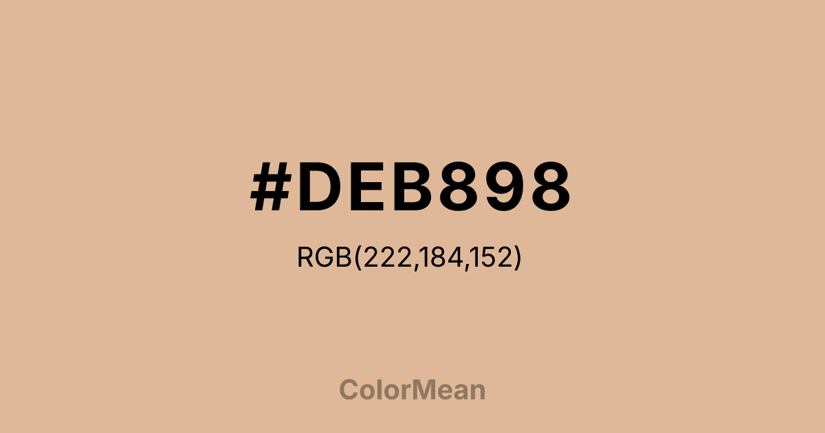 #DEB898 color swatch