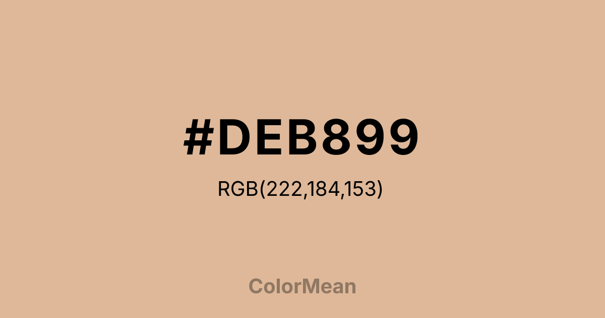 #DEB899 color swatch