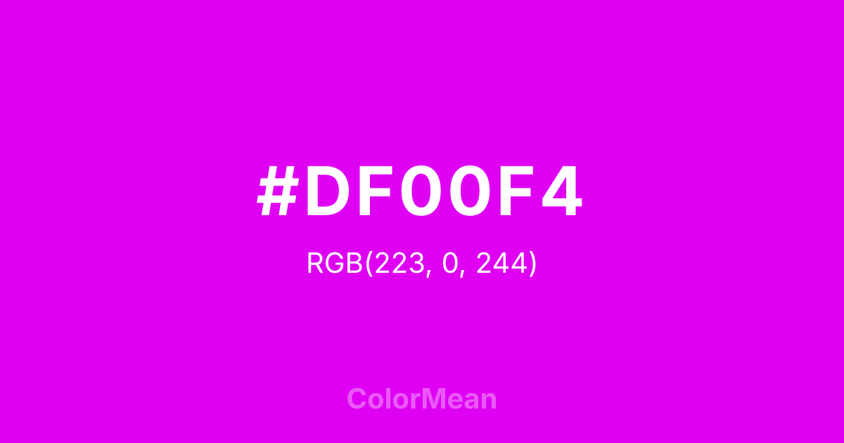 #DF00F4 color swatch