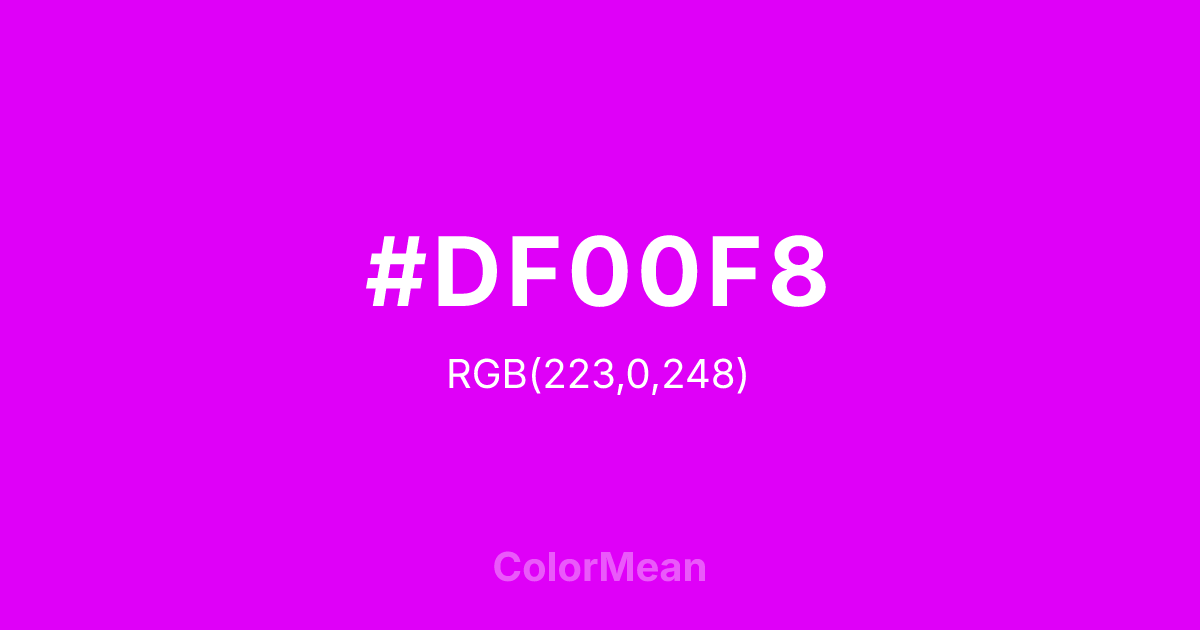 #DF00F8 color swatch