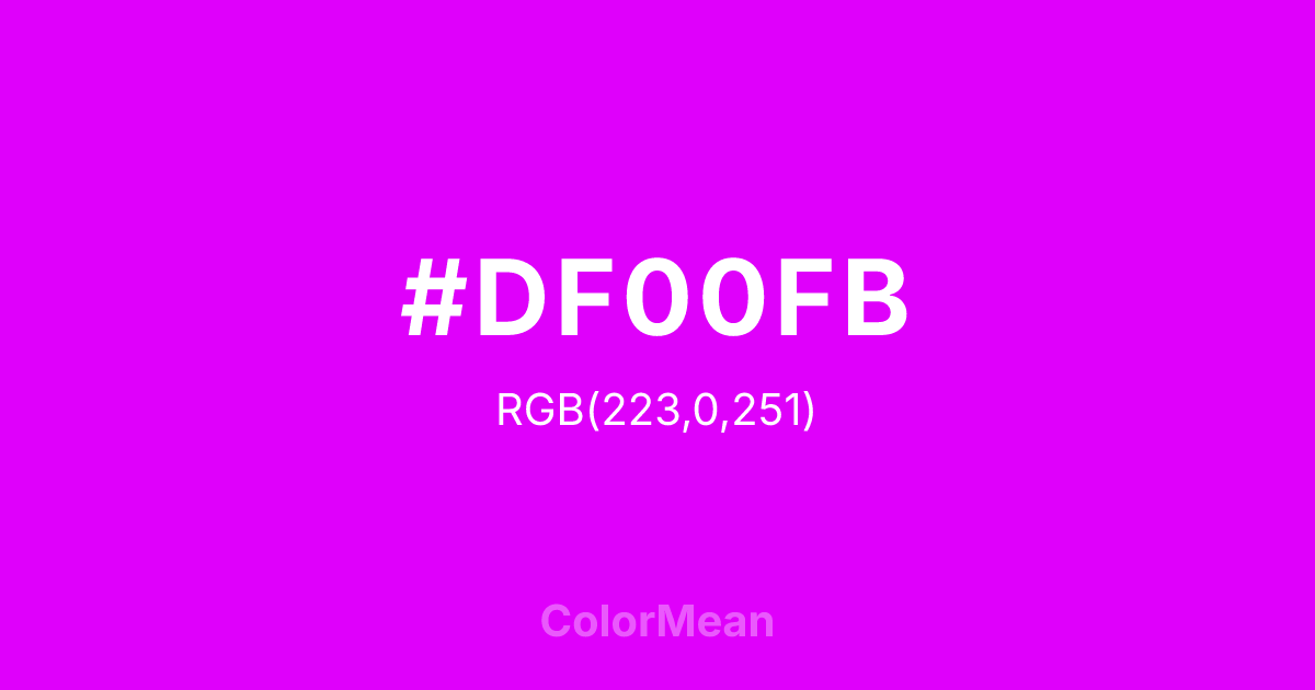 #DF00FB color swatch