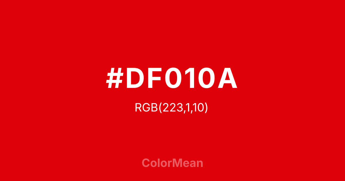 #DF010A color swatch