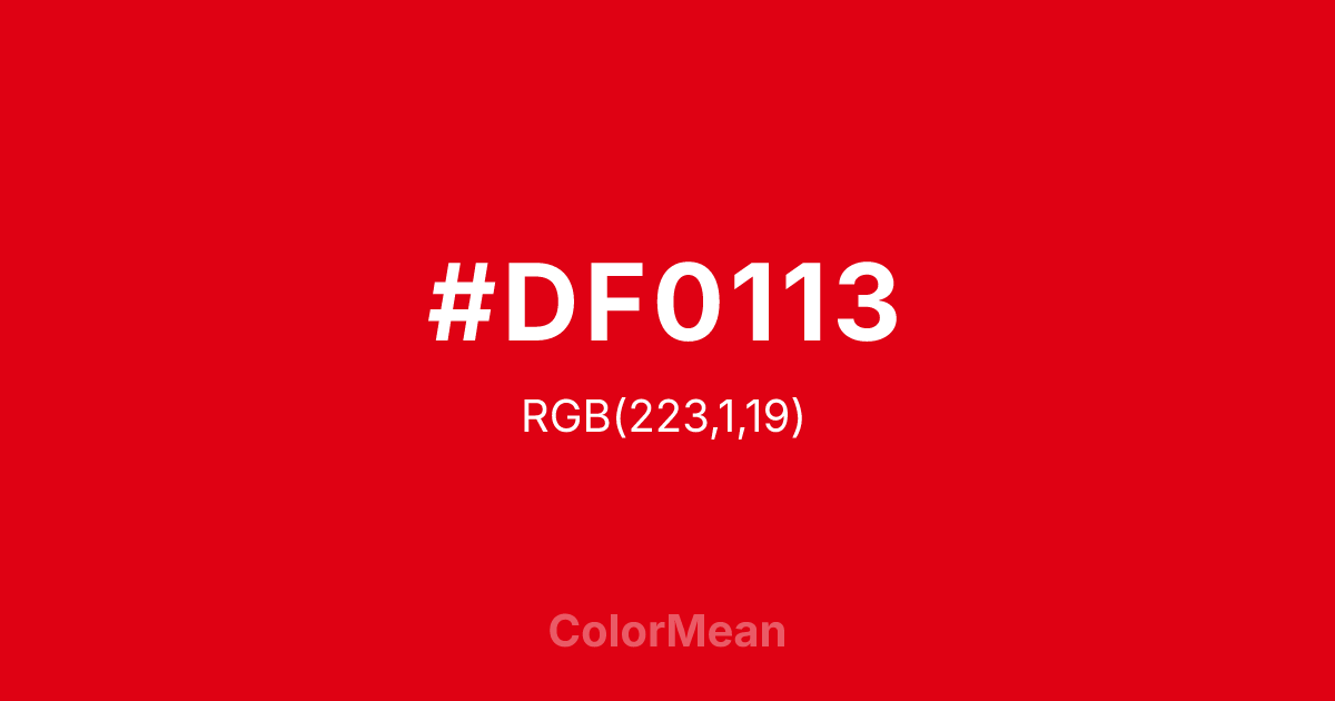 #DF0113 color swatch