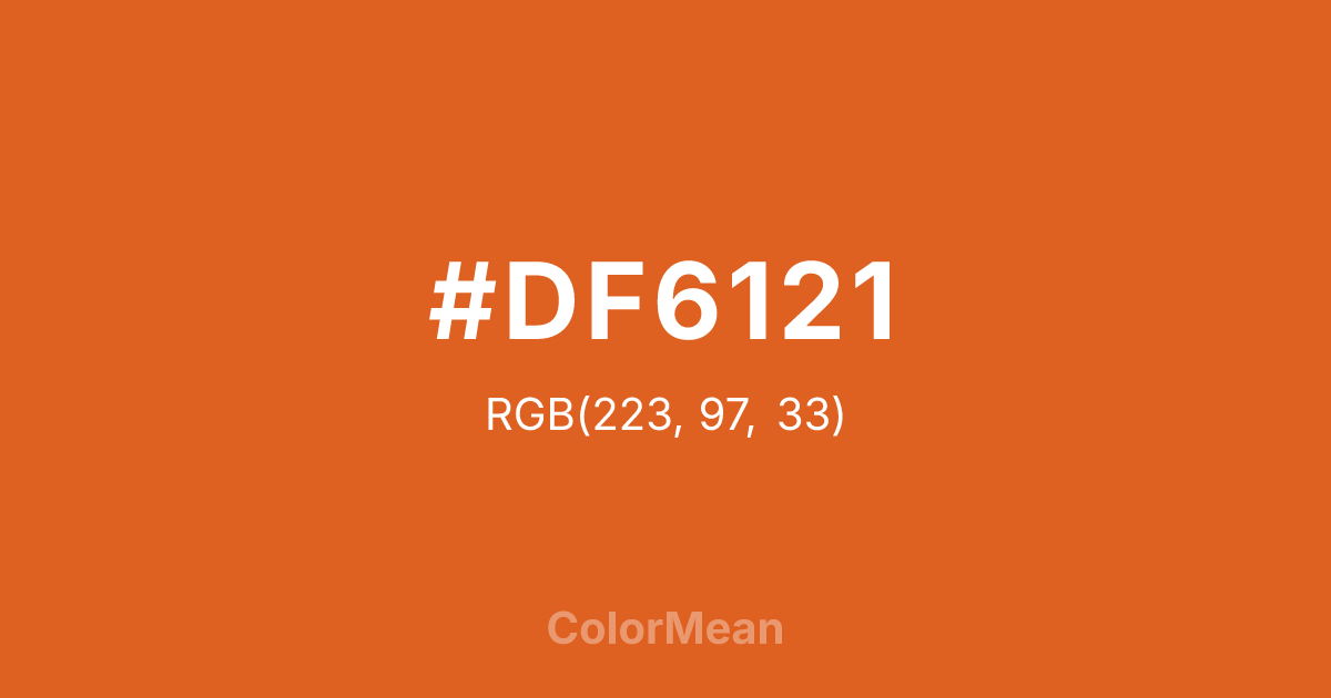 #DF6121 color swatch