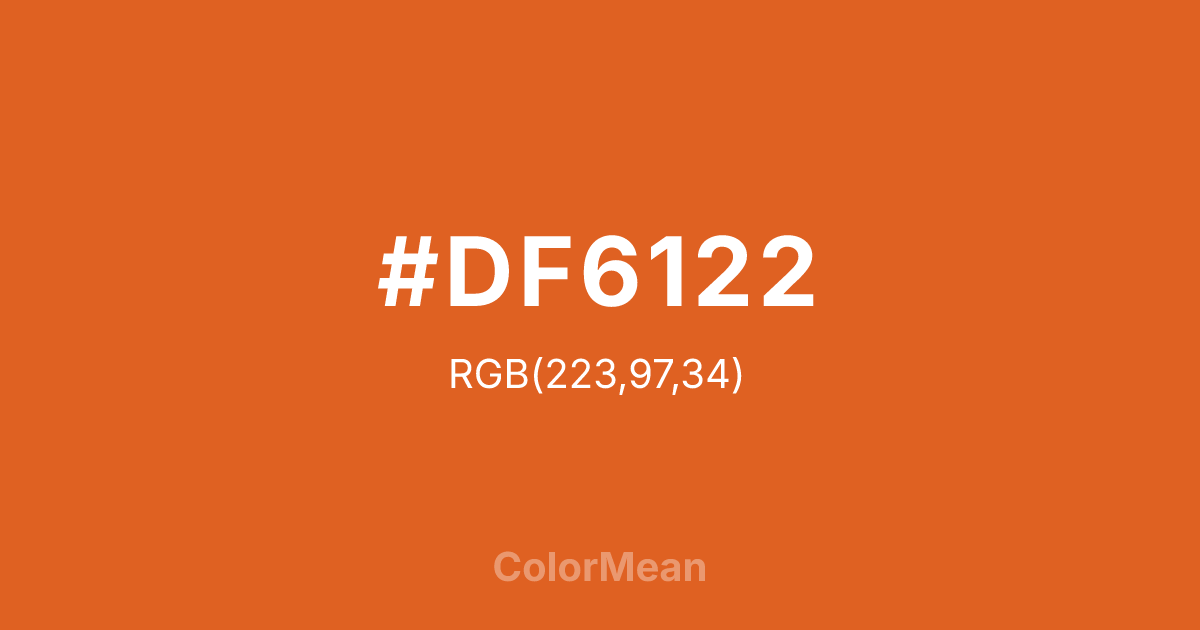 #DF6122 color swatch