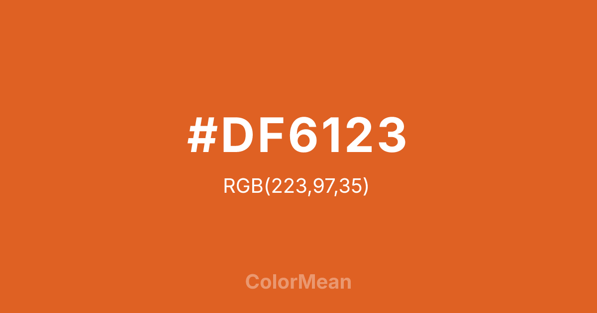 #DF6123 color swatch