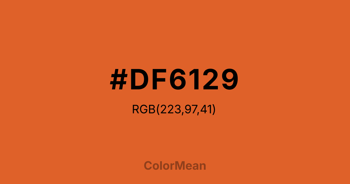 #DF6129 color swatch