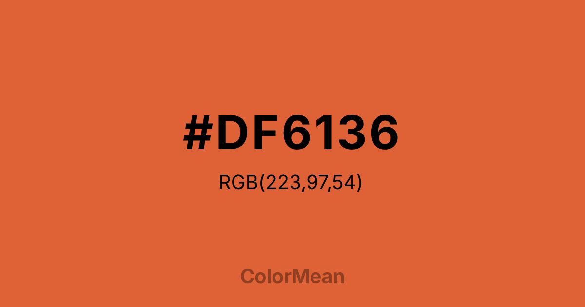 #DF6136 color swatch