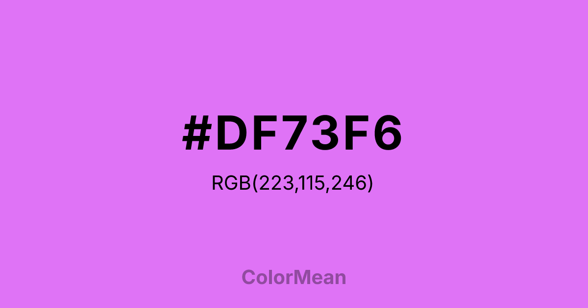 #DF73F6 color swatch