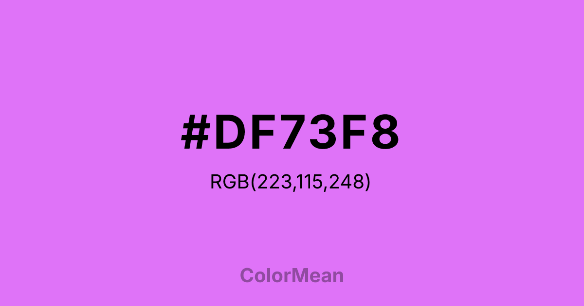 #DF73F8 color swatch