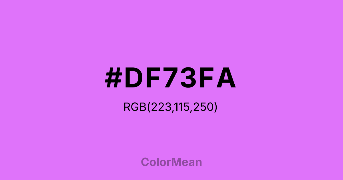 #DF73FA color swatch