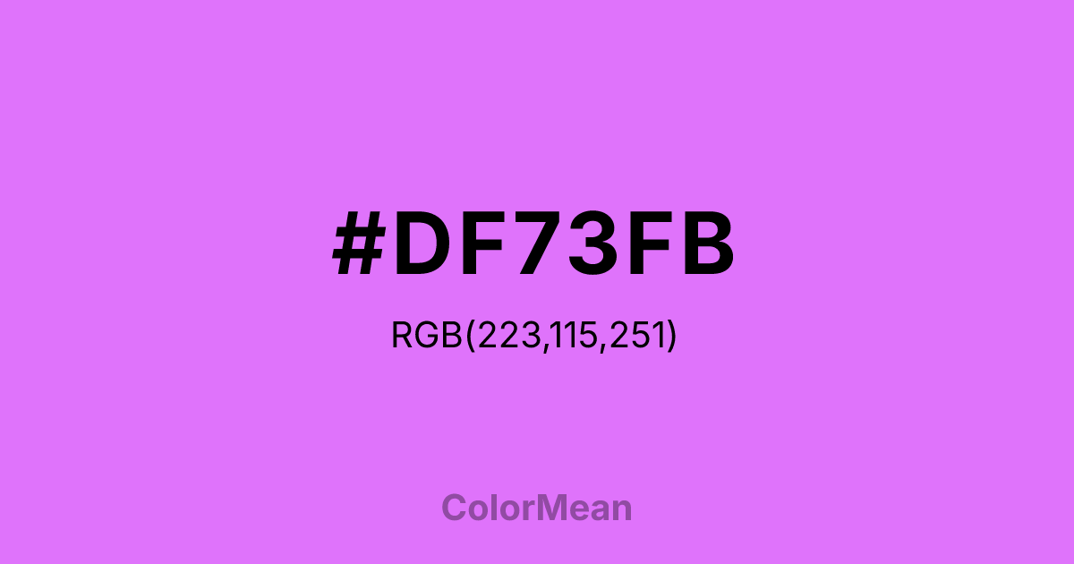 #DF73FB color swatch