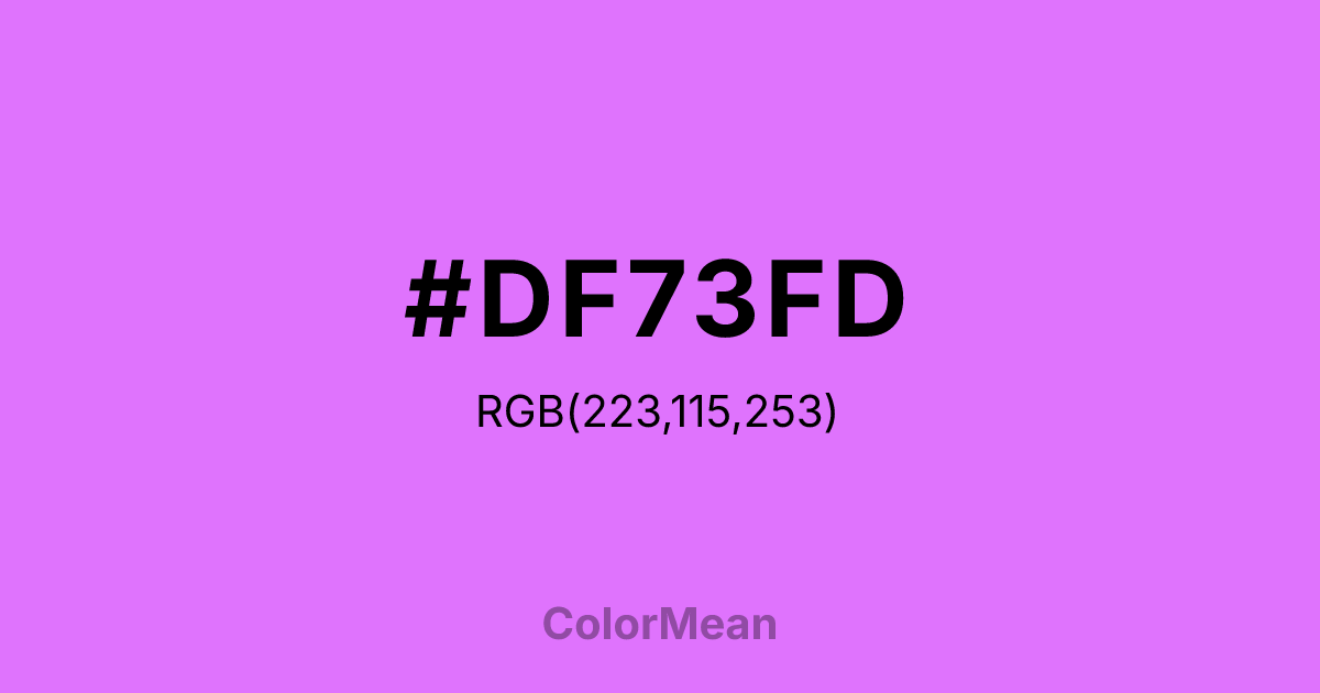 #DF73FD color swatch