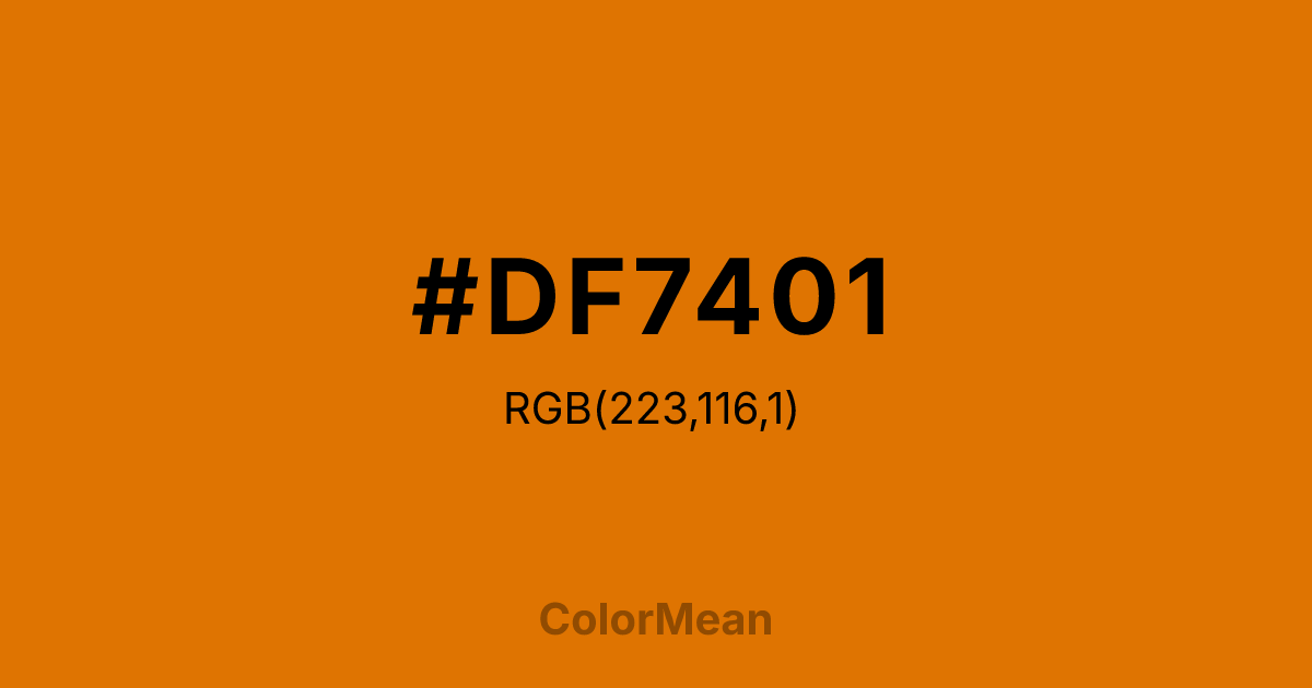 #DF7401 color swatch