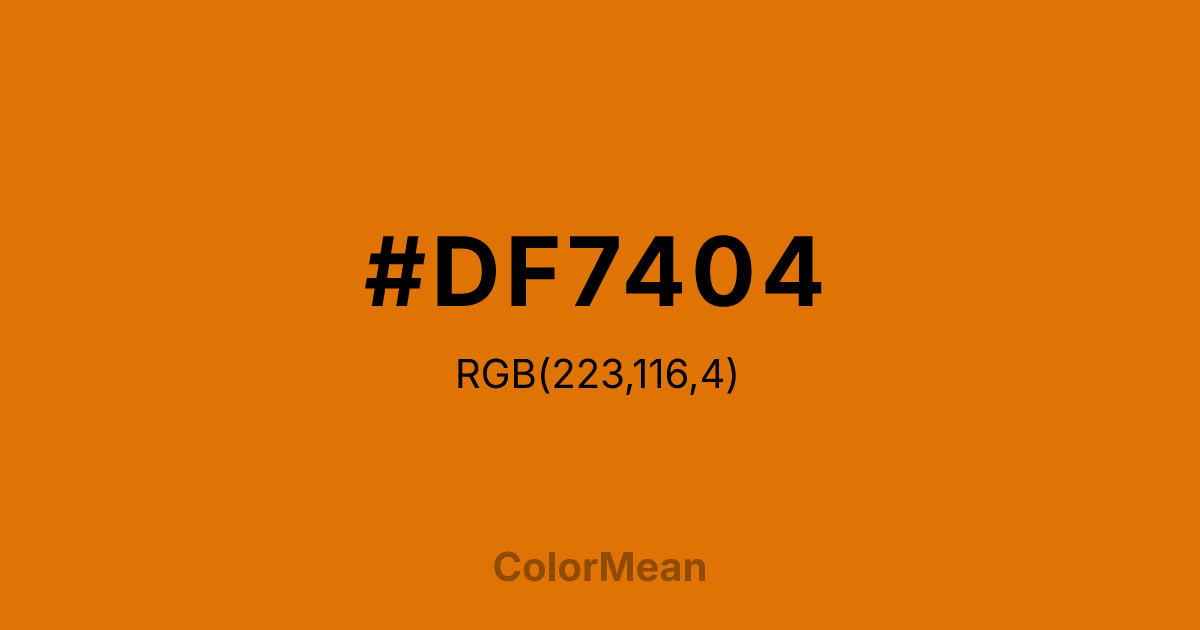 #DF7404 color swatch