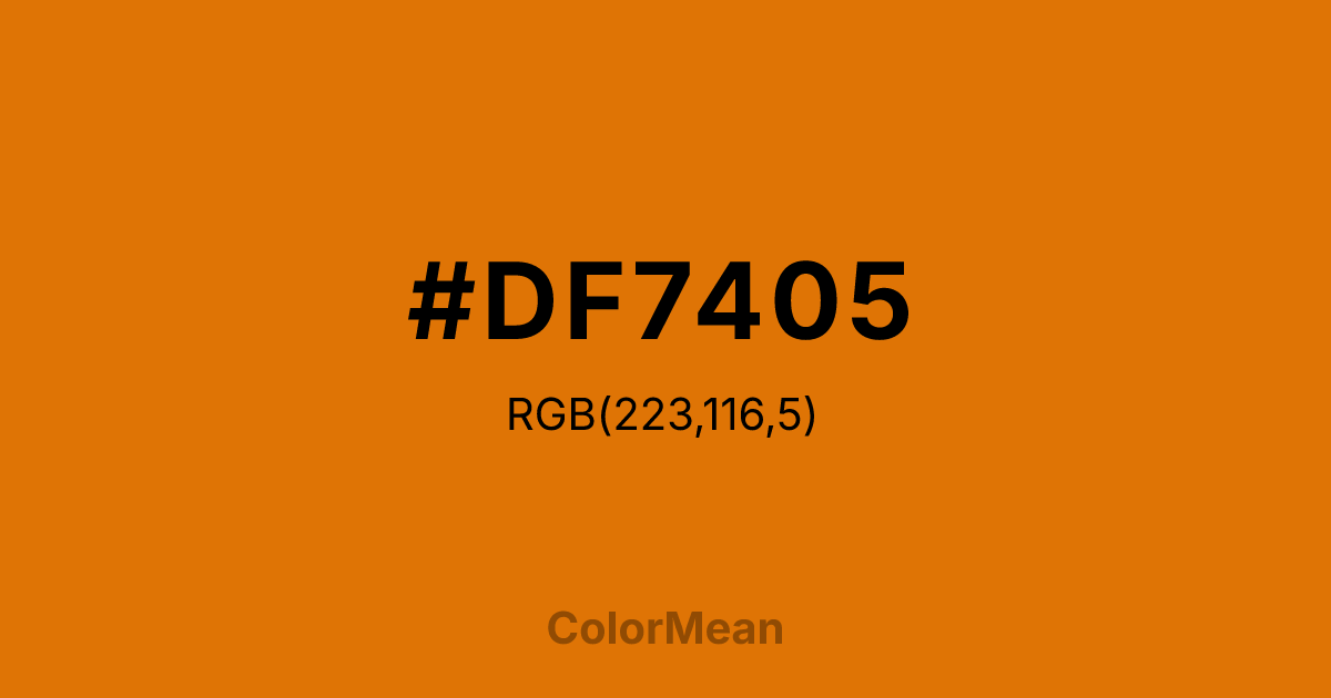 #DF7405 color swatch