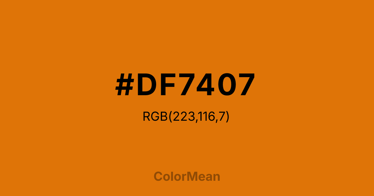 #DF7407 color swatch