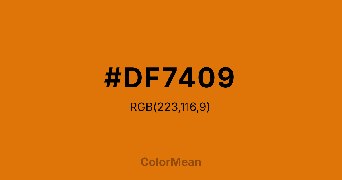 #DF7409 color swatch
