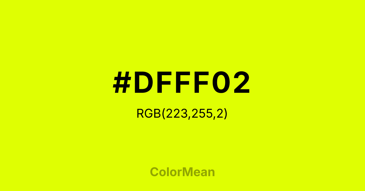 #DFFF02 color swatch