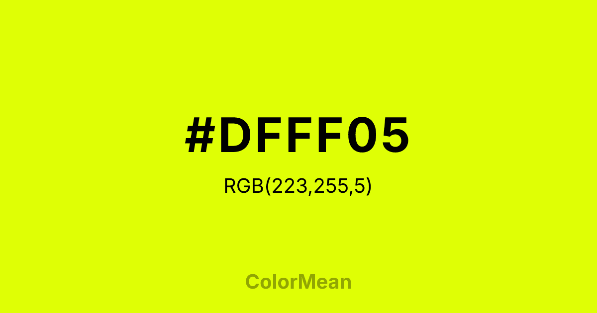 #DFFF05 color swatch