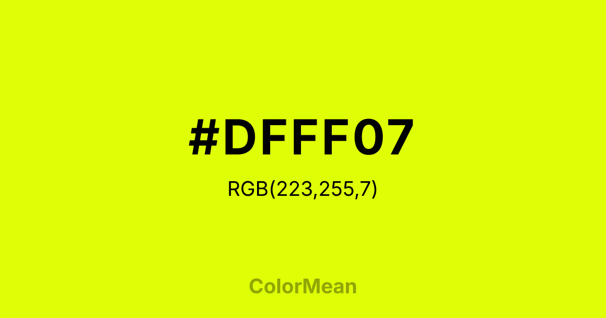 #DFFF07 color swatch