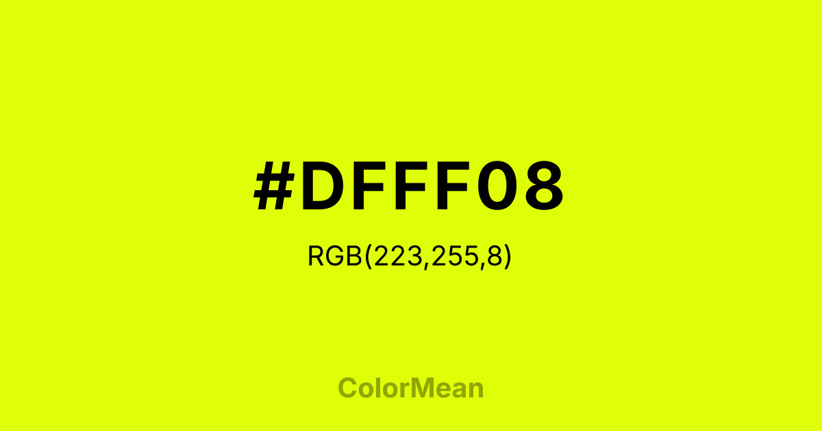 #DFFF08 color swatch