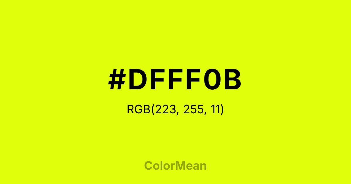 #DFFF0B color swatch