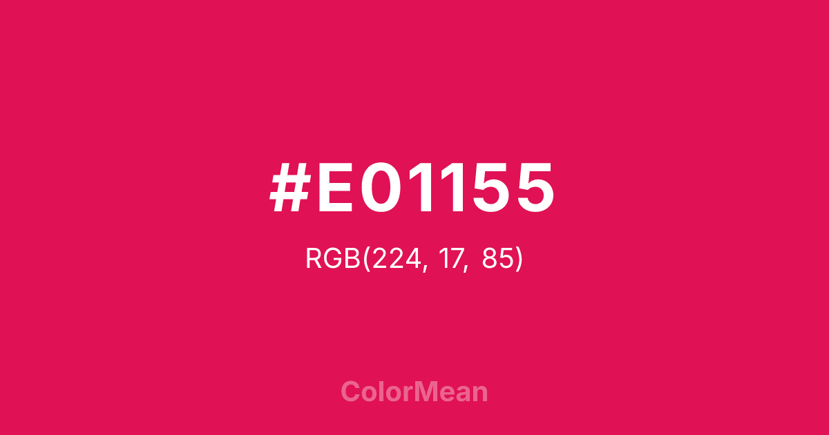 #E01155 color swatch