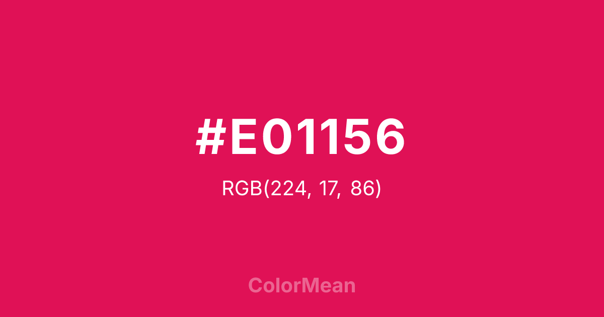 #E01156 color swatch