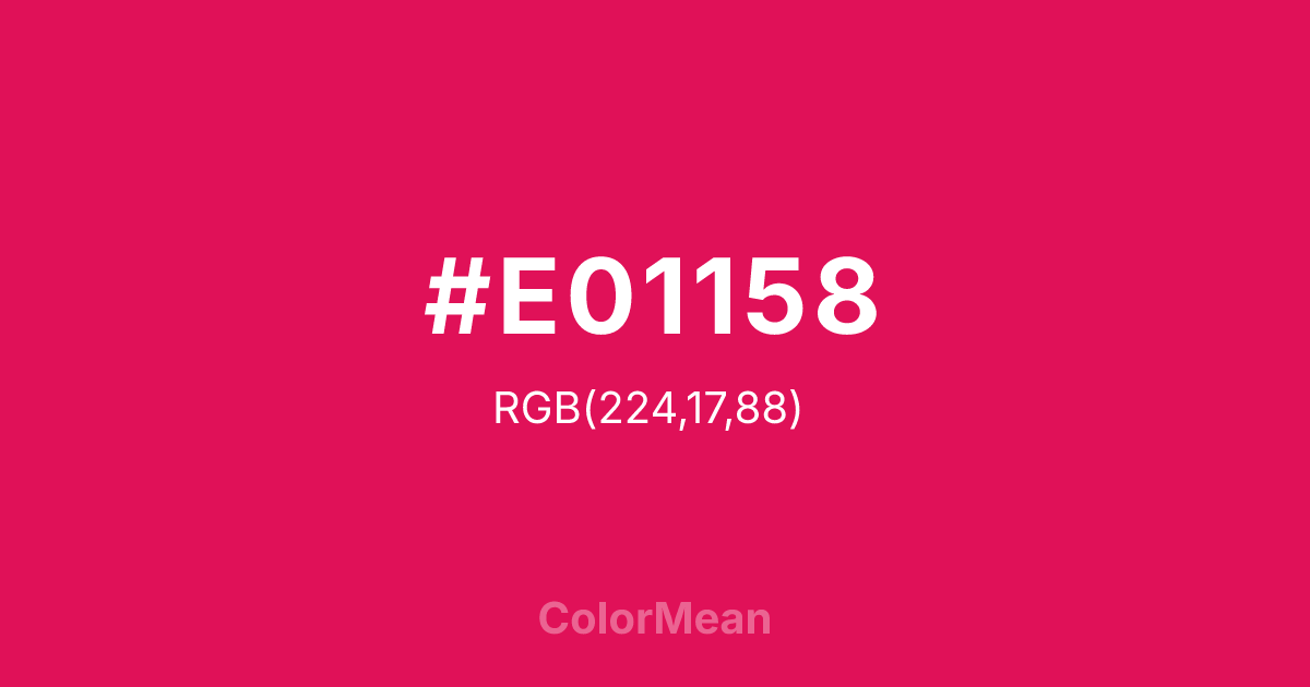 #E01158 color swatch