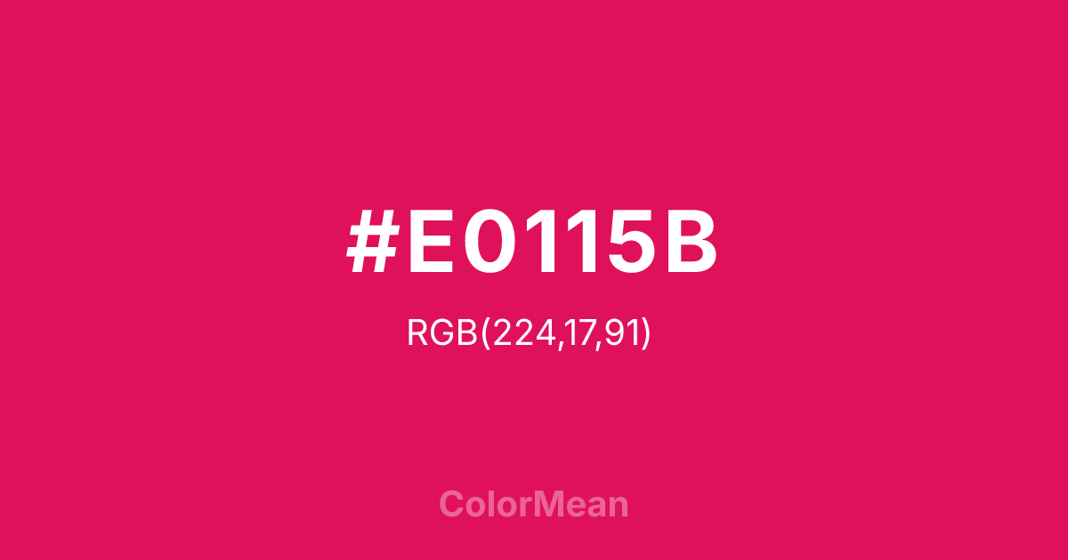 #E0115B color swatch