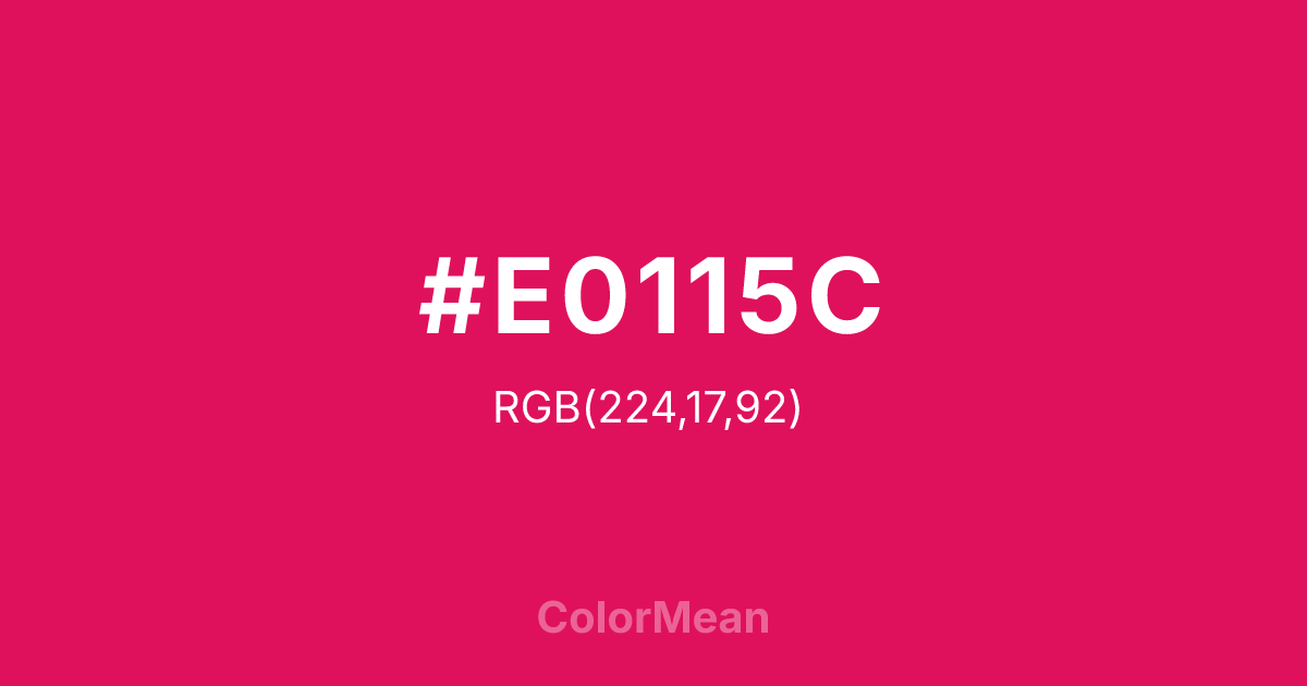 #E0115C color swatch
