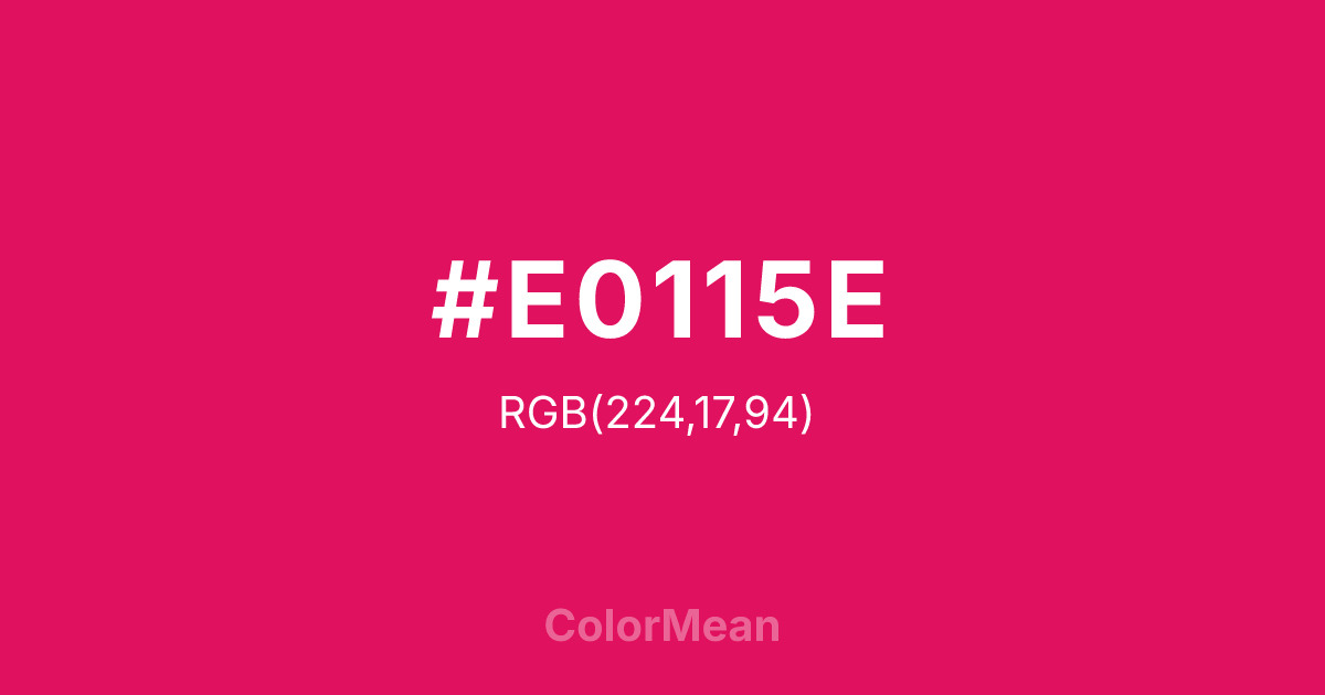 #E0115E color swatch