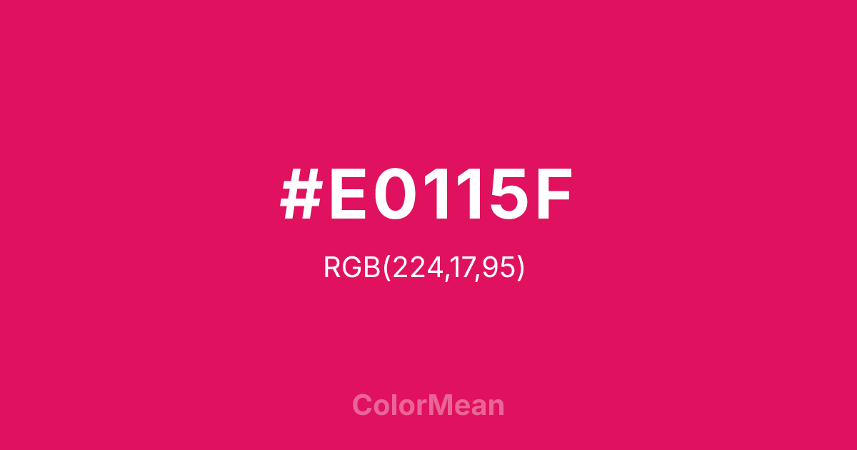 #E0115F color swatch
