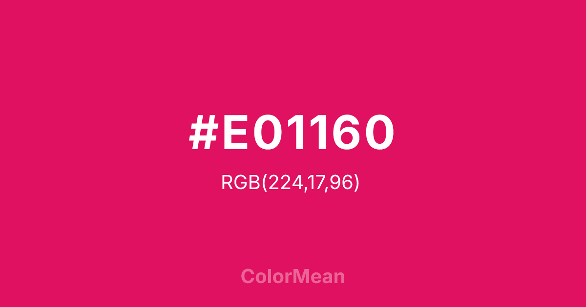 #E01160 color swatch
