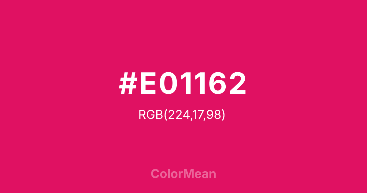 #E01162 color swatch