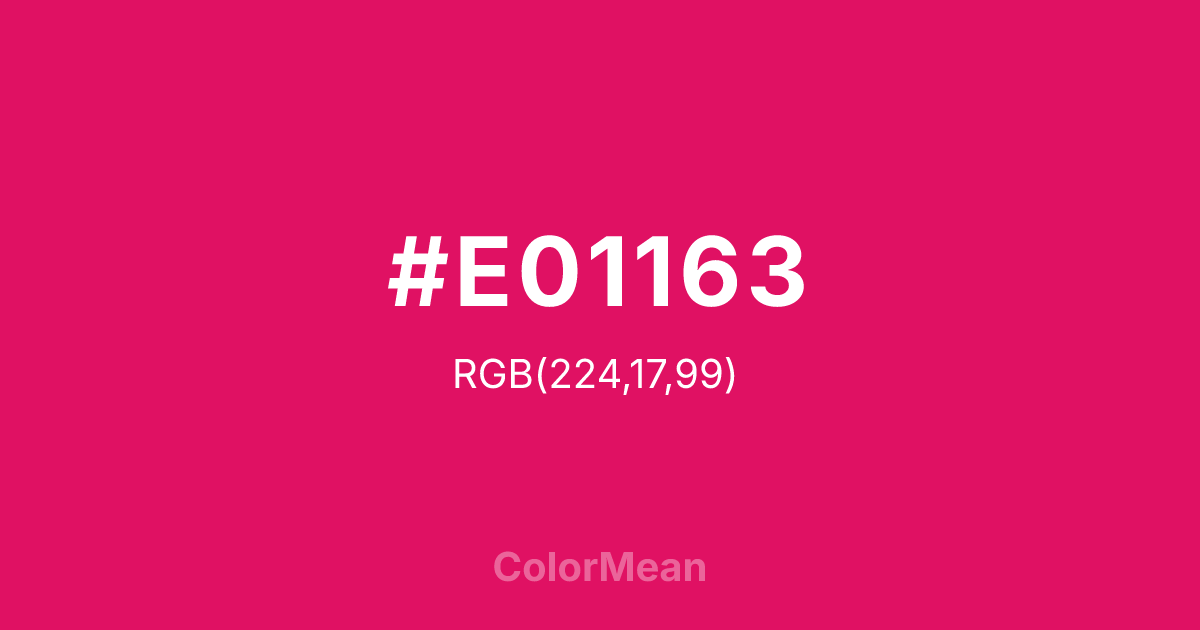 #E01163 color swatch