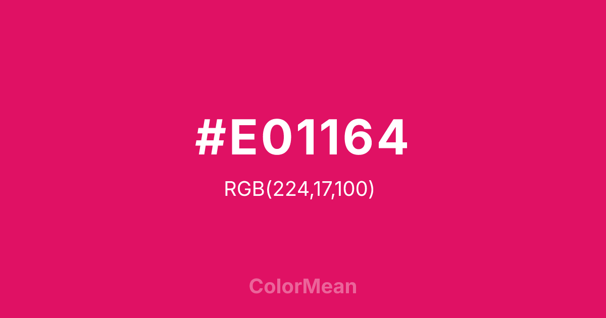 #E01164 color swatch