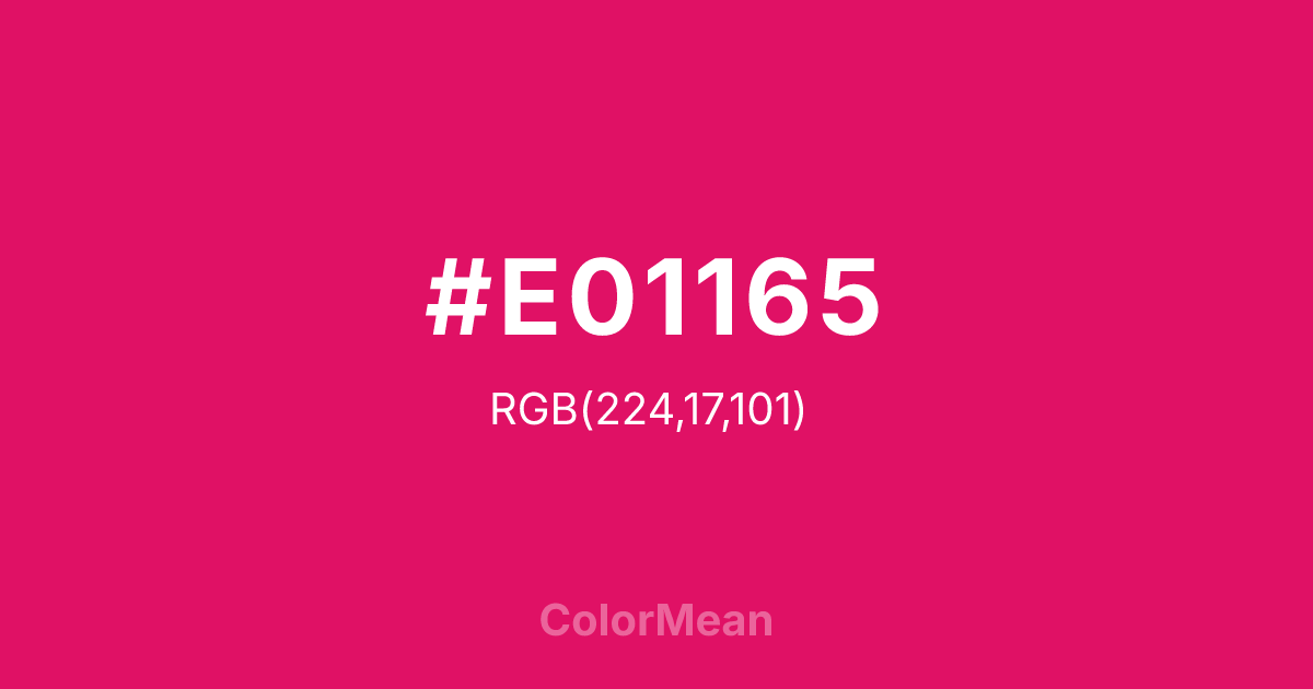 #E01165 color swatch
