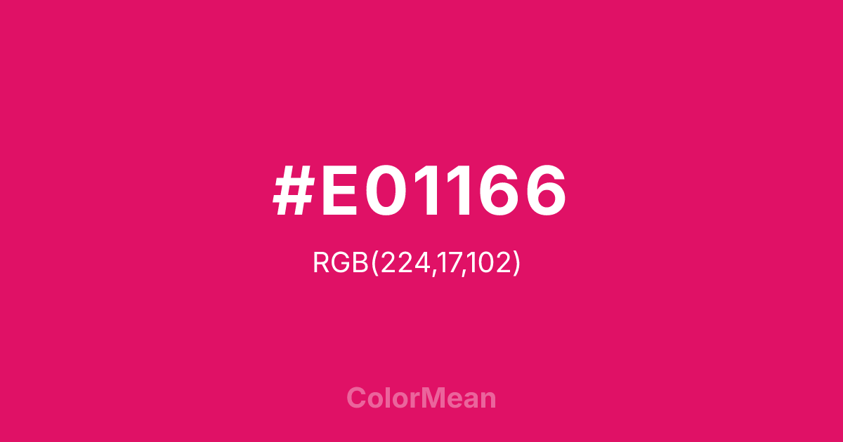 #E01166 color swatch