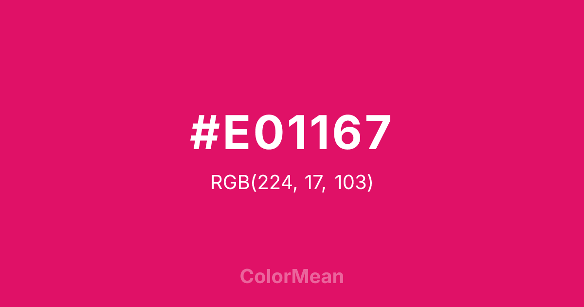#E01167 color swatch