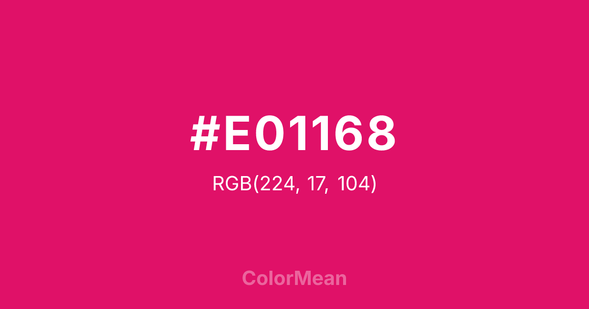 #E01168 color swatch